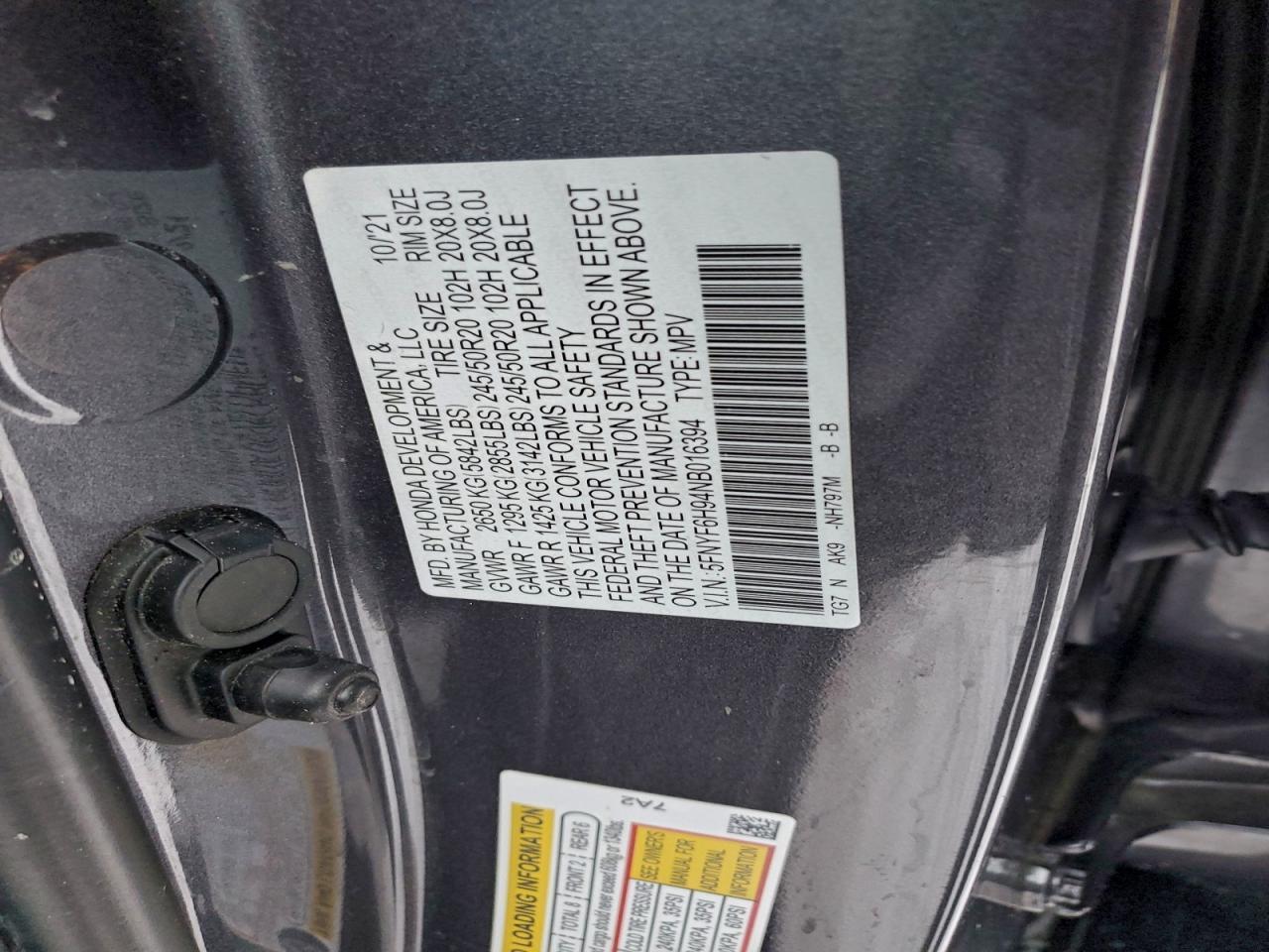 2022 HONDA PILOT