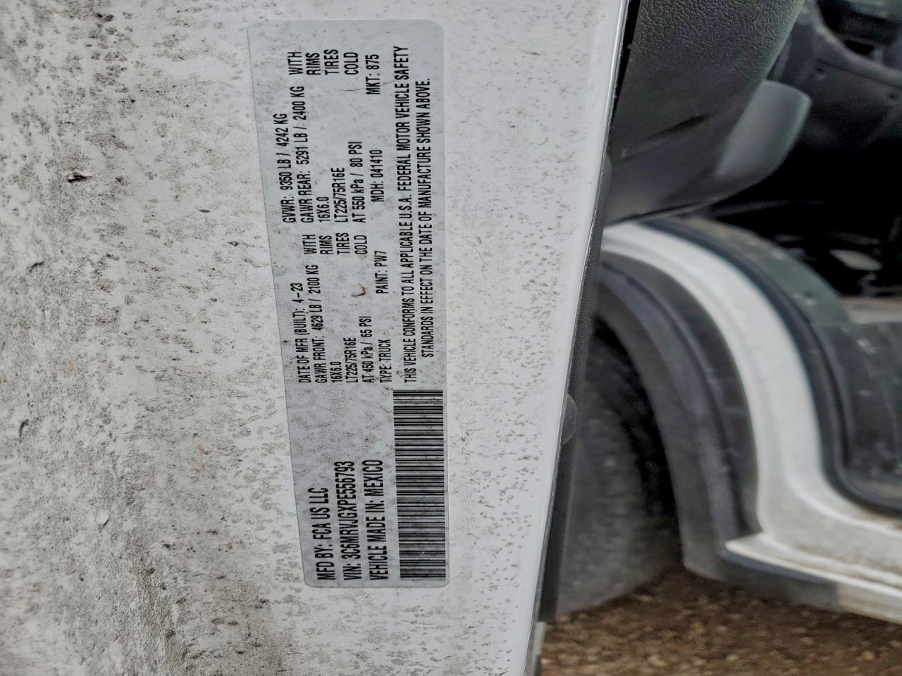 2023 RAM ProMaster 3500