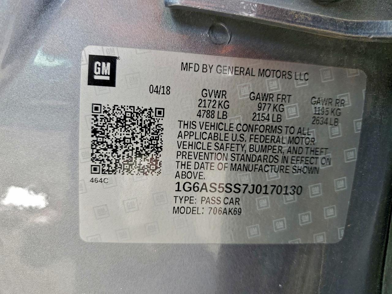 2018 CADILLAC CTS