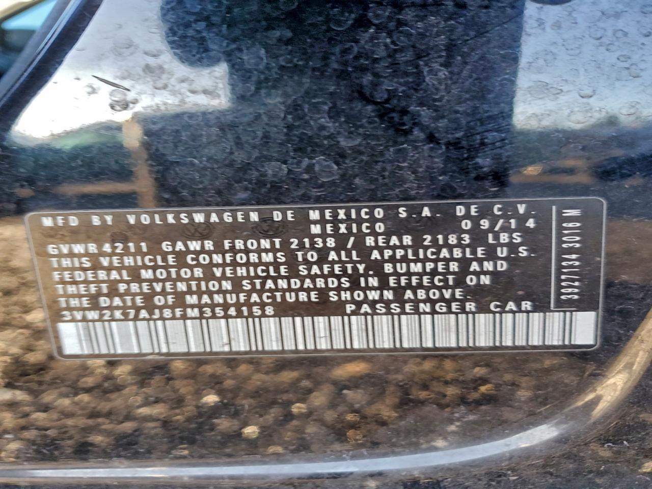 2015 VOLKSWAGEN JETTA