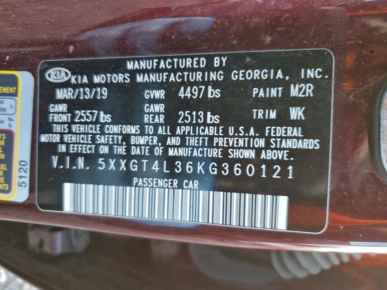 2019 KIA OPTIMA