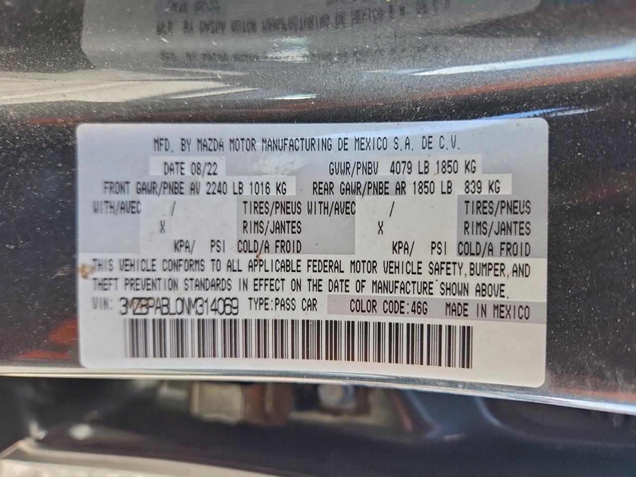 2022 MAZDA 3