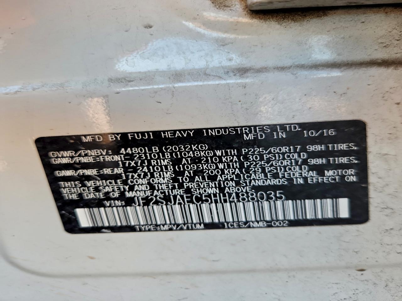 2017 SUBARU FORESTER