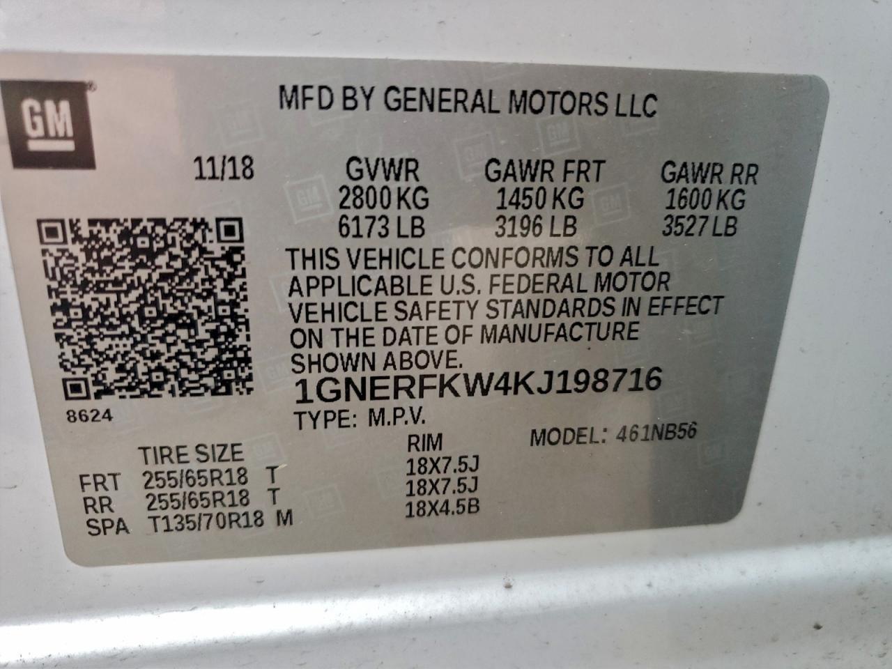 2019 CHEVROLET TRAVERSE