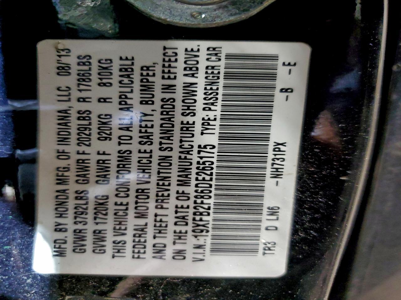 2013 HONDA CIVIC