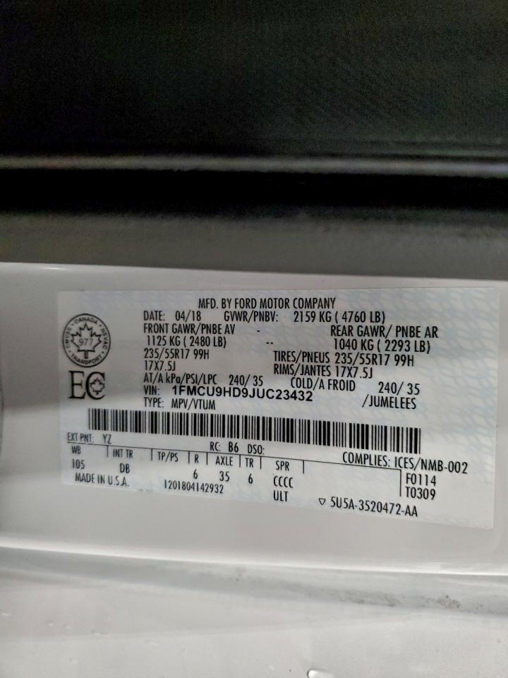 2018 FORD ESCAPE