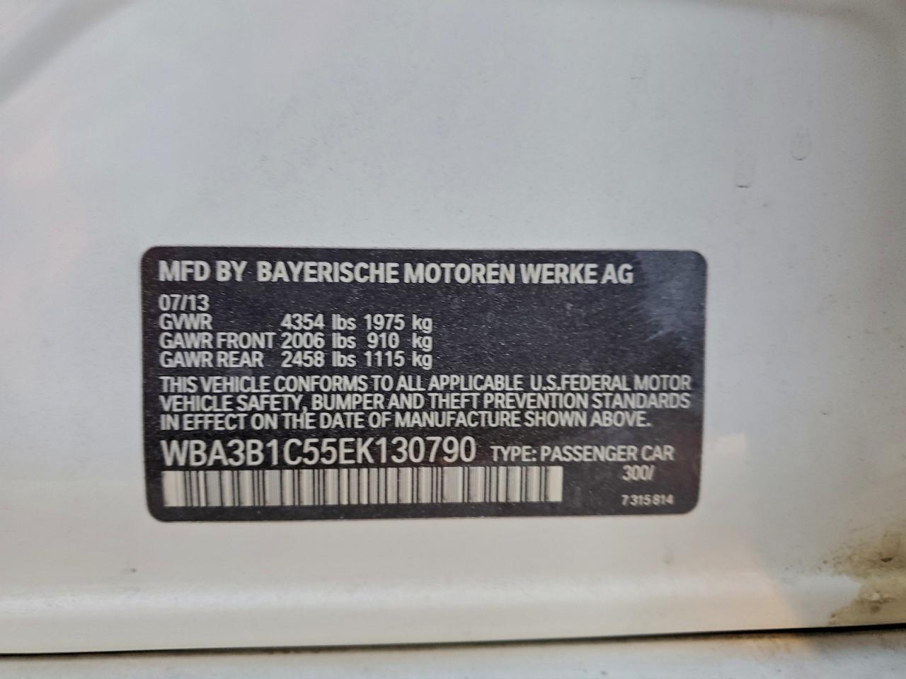 2014 BMW 3 SERIES