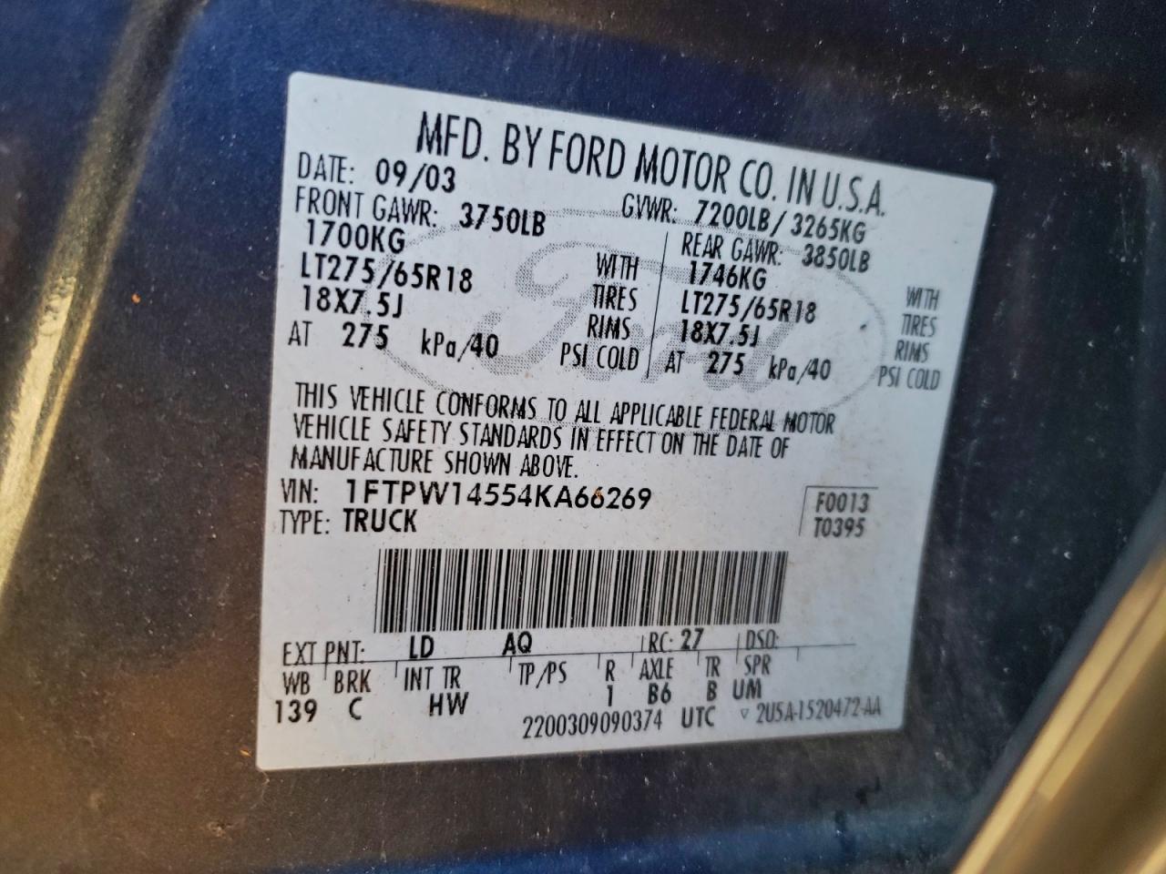 2004 FORD F-150 Lightning