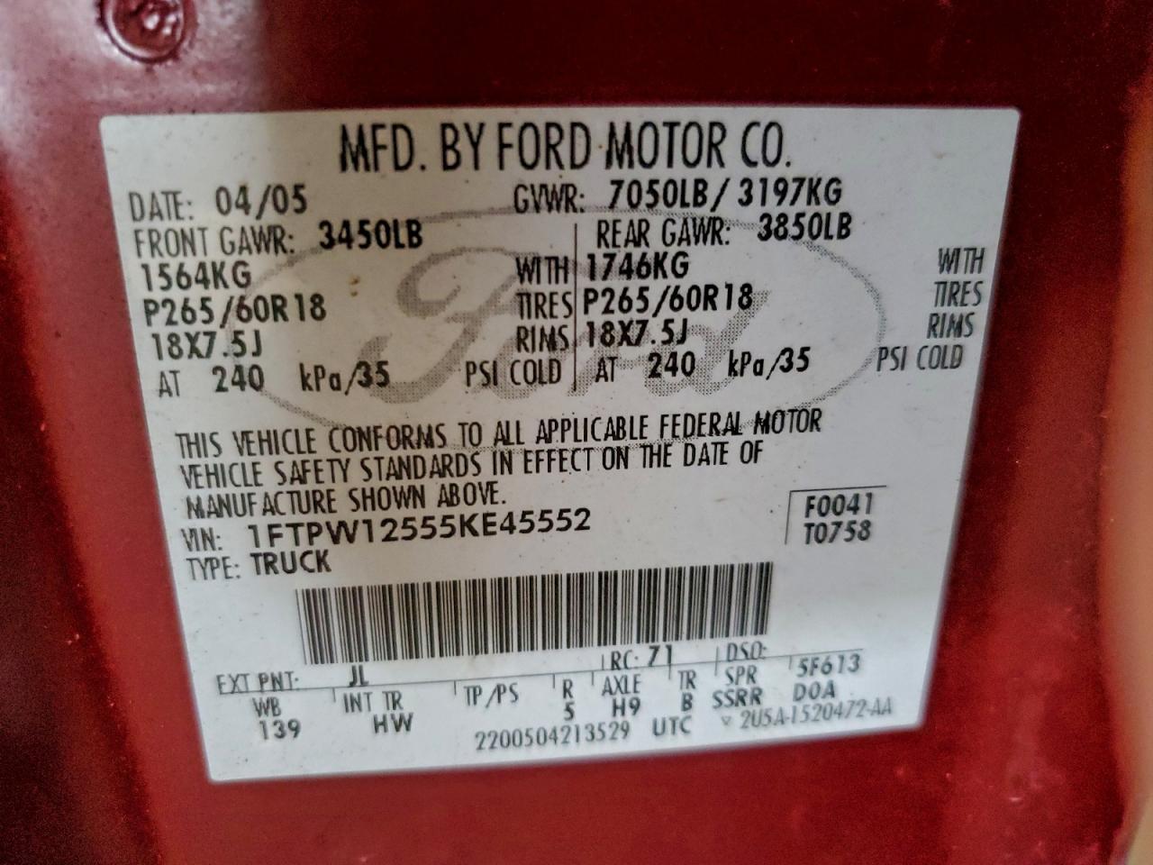 2005 FORD F-150