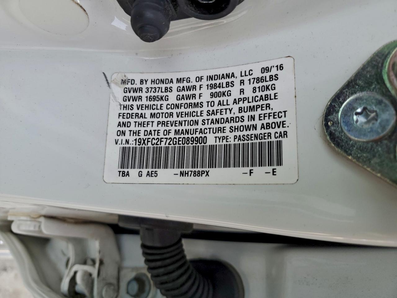 2016 HONDA CIVIC