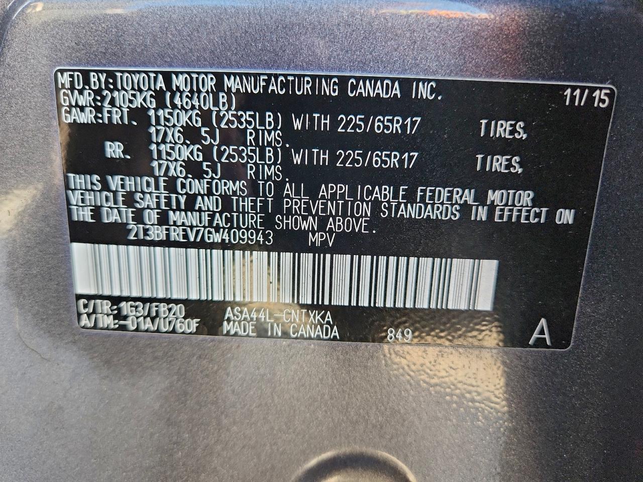 2016 TOYOTA RAV4