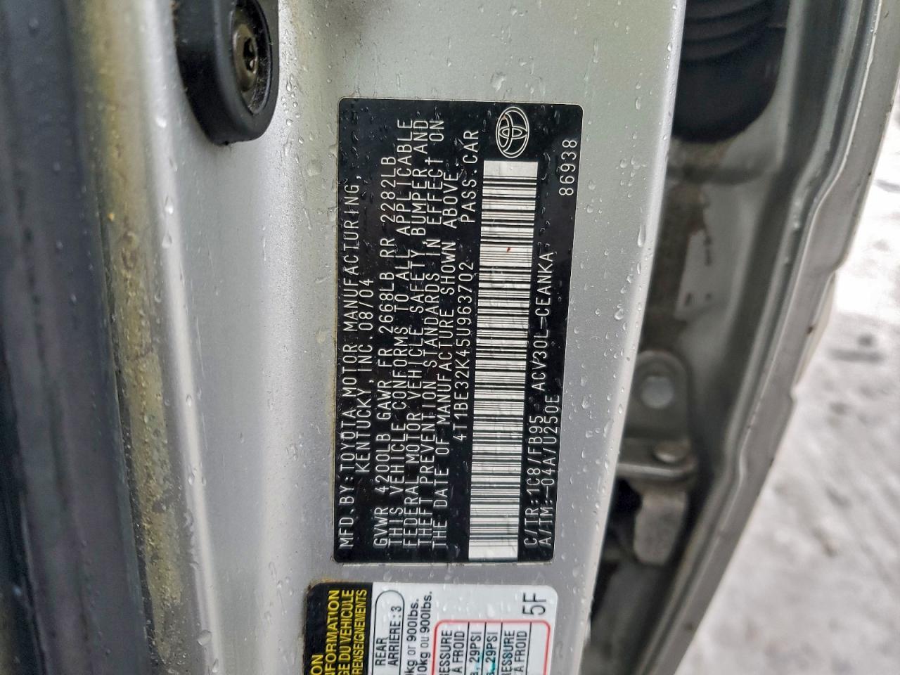 2005 TOYOTA CAMRY