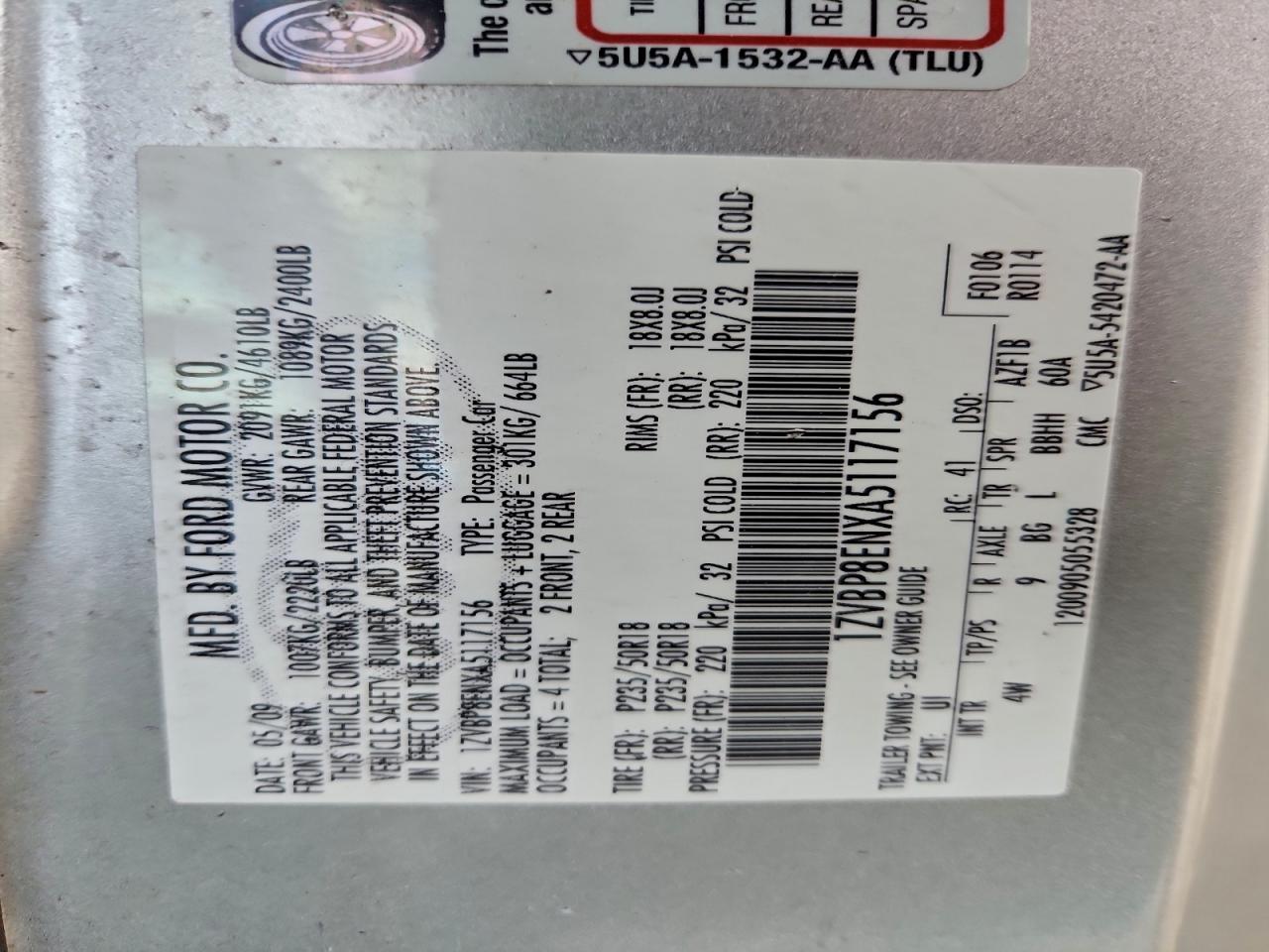 2010 FORD MUSTANG