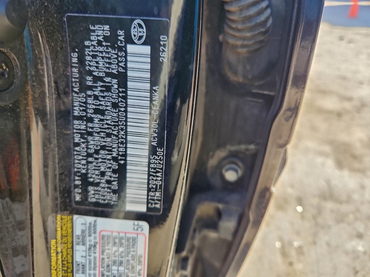 2005 TOYOTA CAMRY