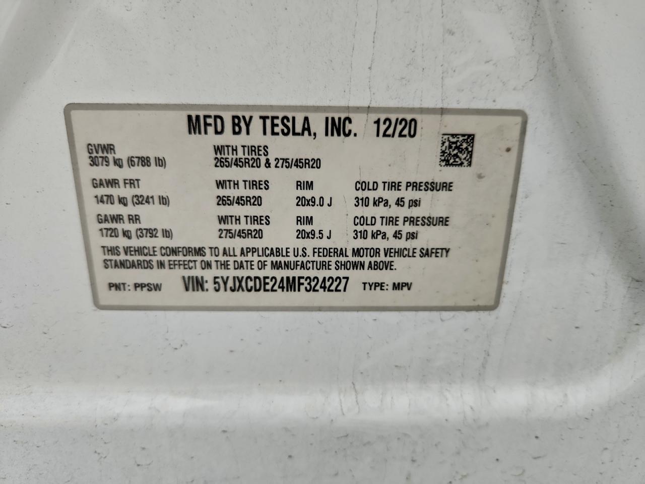 2021 TESLA MODEL X
