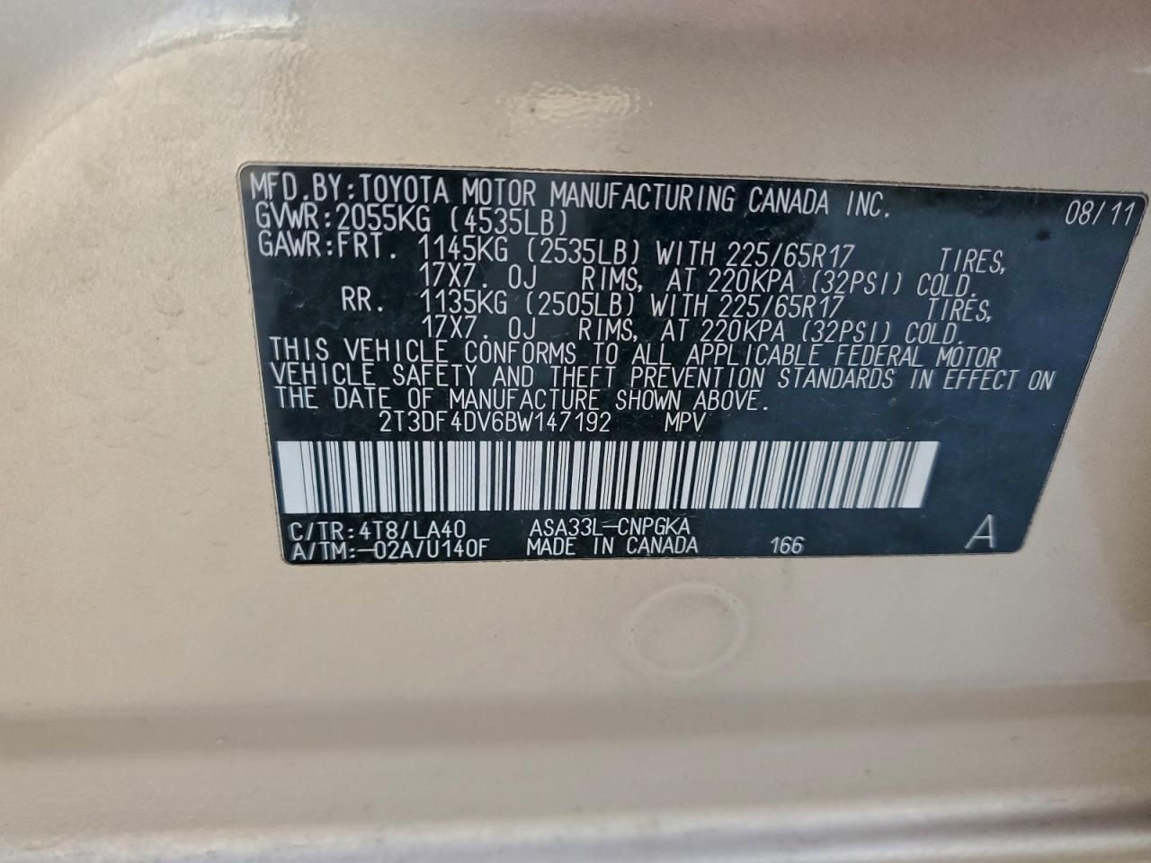 2011 TOYOTA RAV4