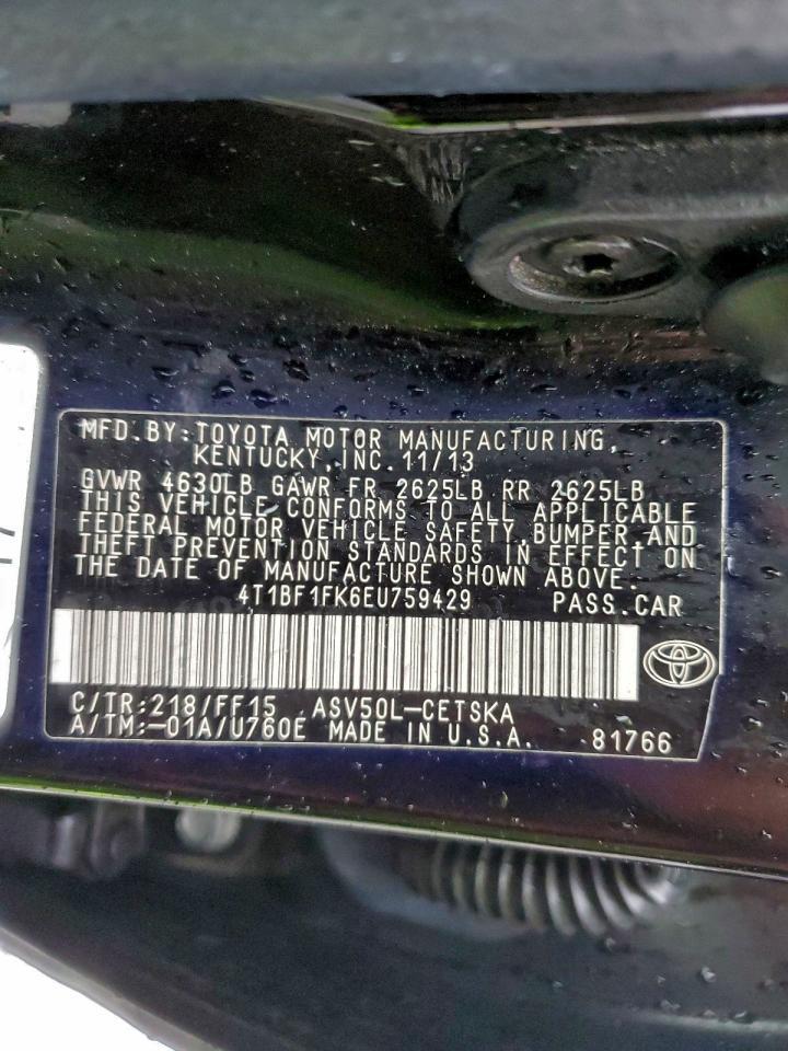 2014 TOYOTA CAMRY