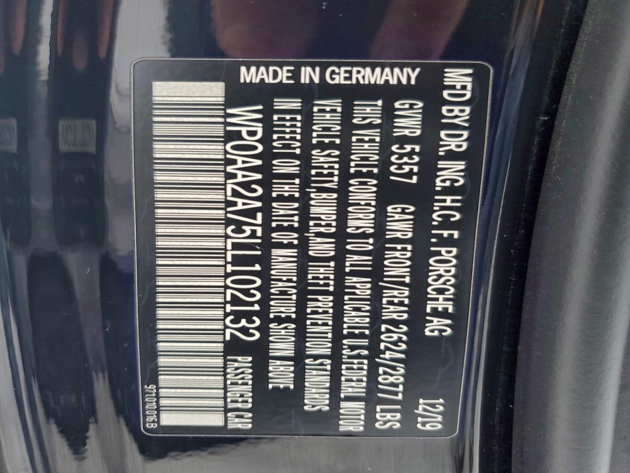 2020 PORSCHE Panamera