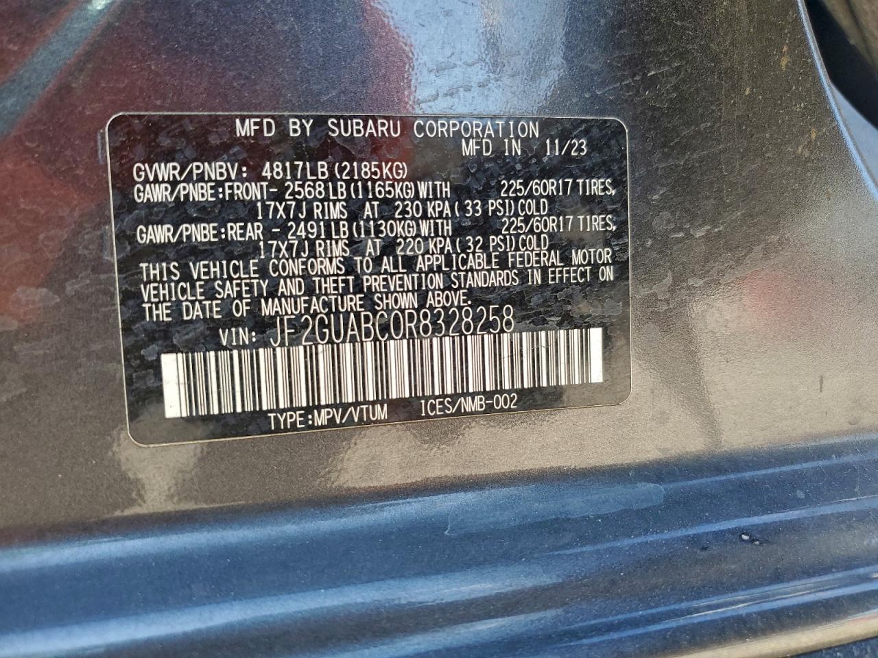 2024 SUBARU Crosstrek