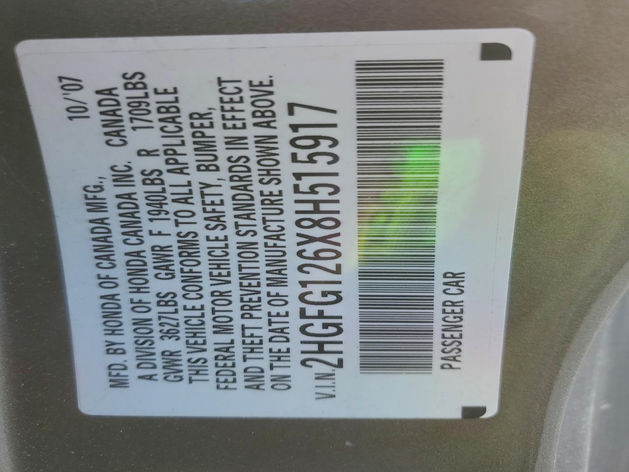 2008 HONDA CIVIC