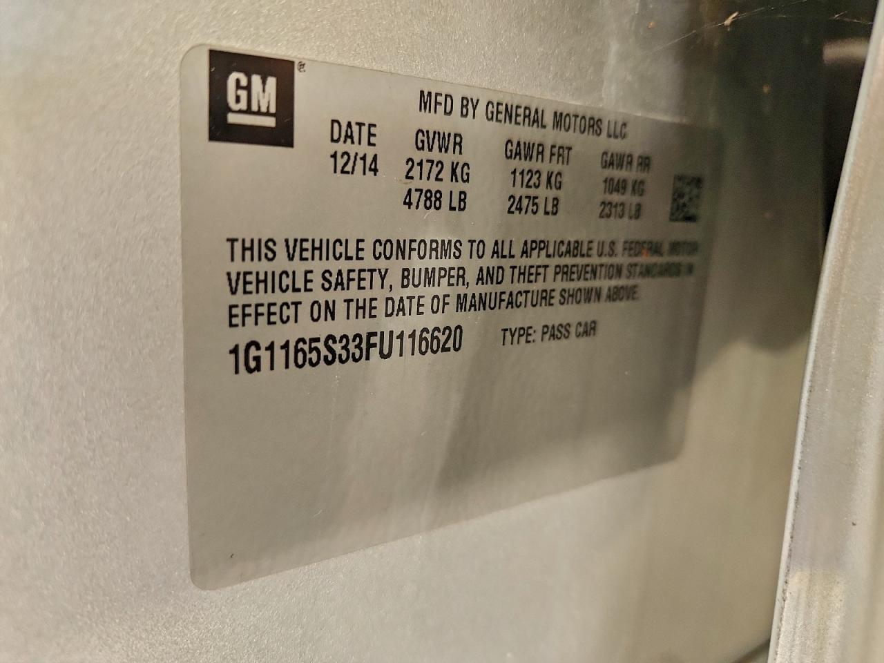 2015 CHEVROLET IMPALA