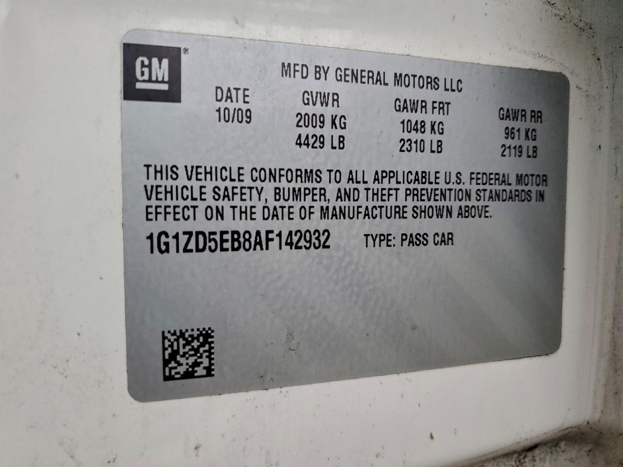 2010 CHEVROLET MALIBU