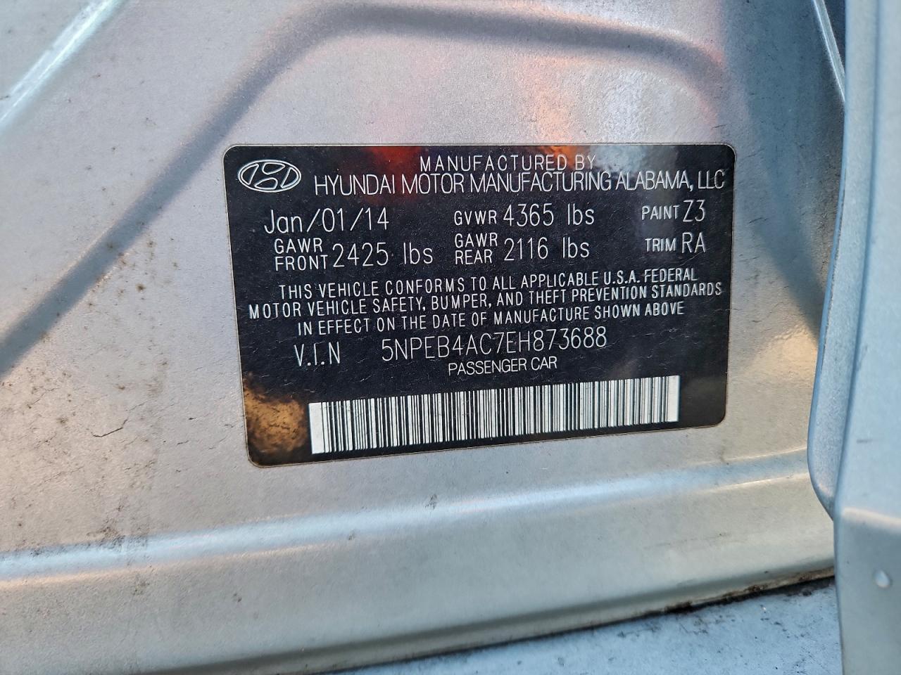 2014 HYUNDAI SONATA