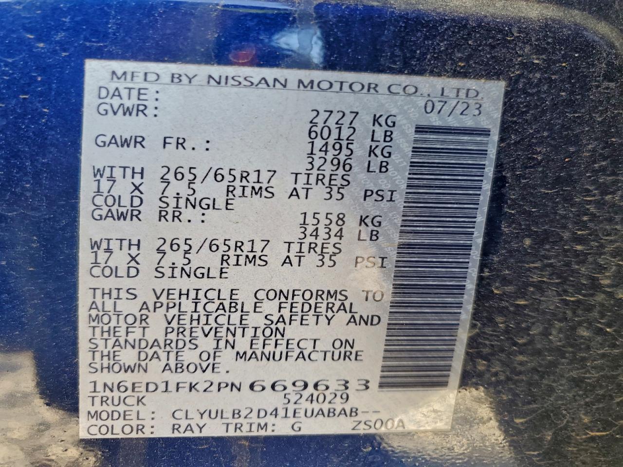 2023 NISSAN Frontier