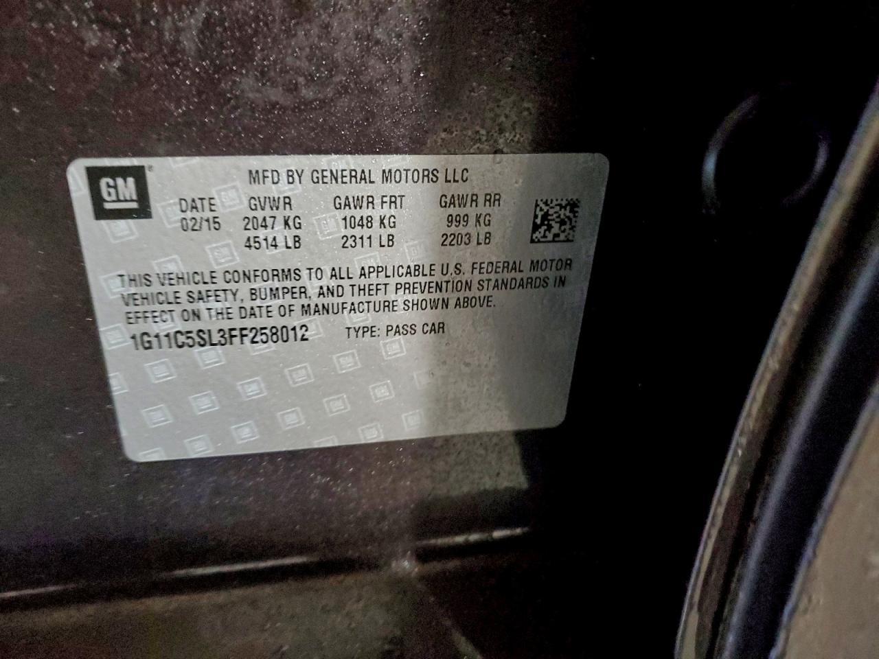 2015 CHEVROLET MALIBU