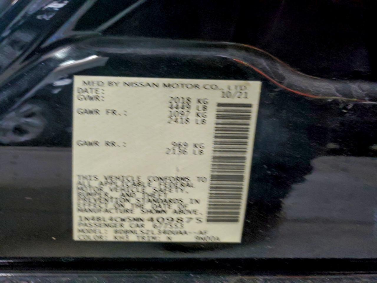 2021 NISSAN ALTIMA