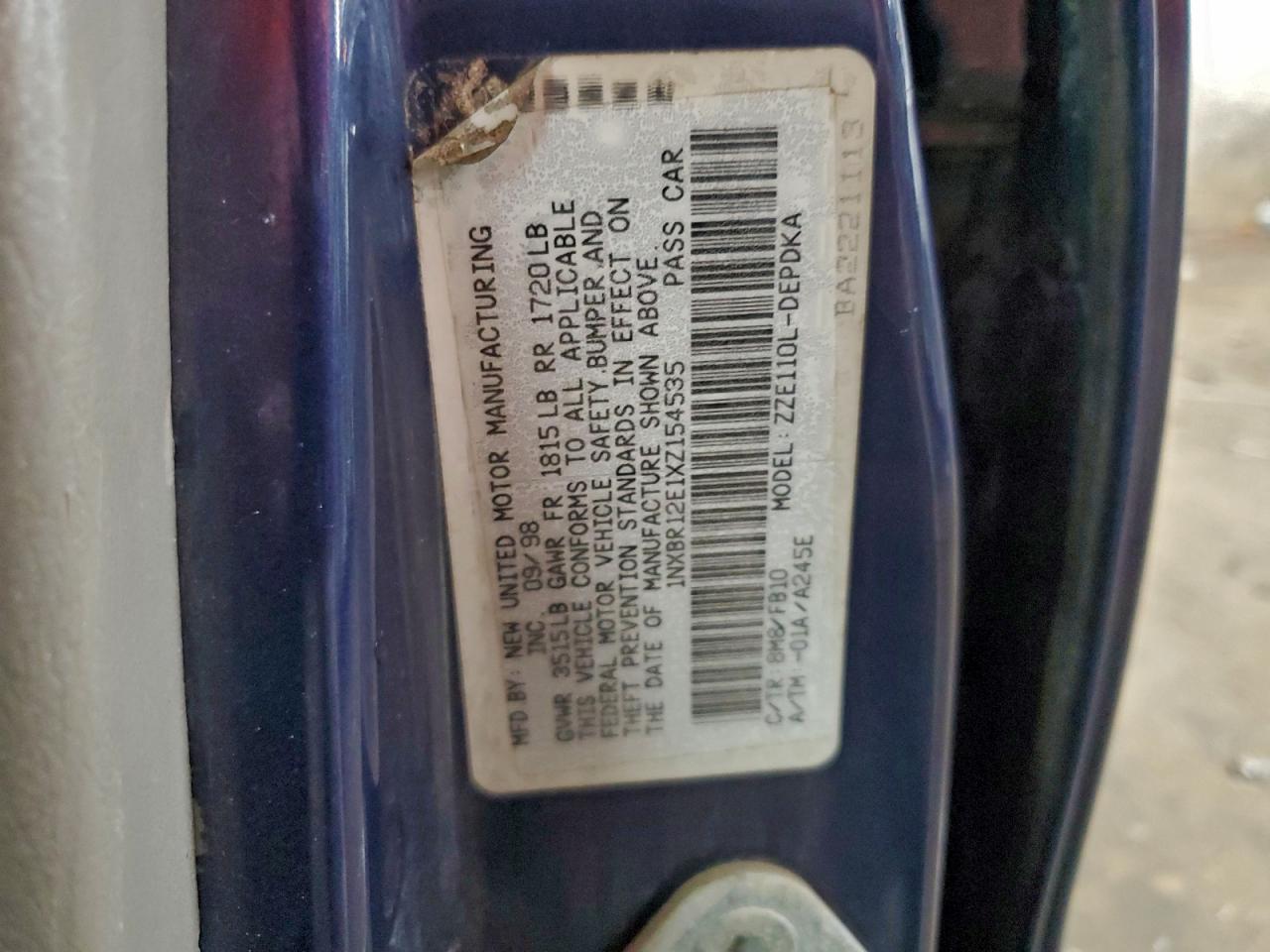 1999 TOYOTA COROLLA