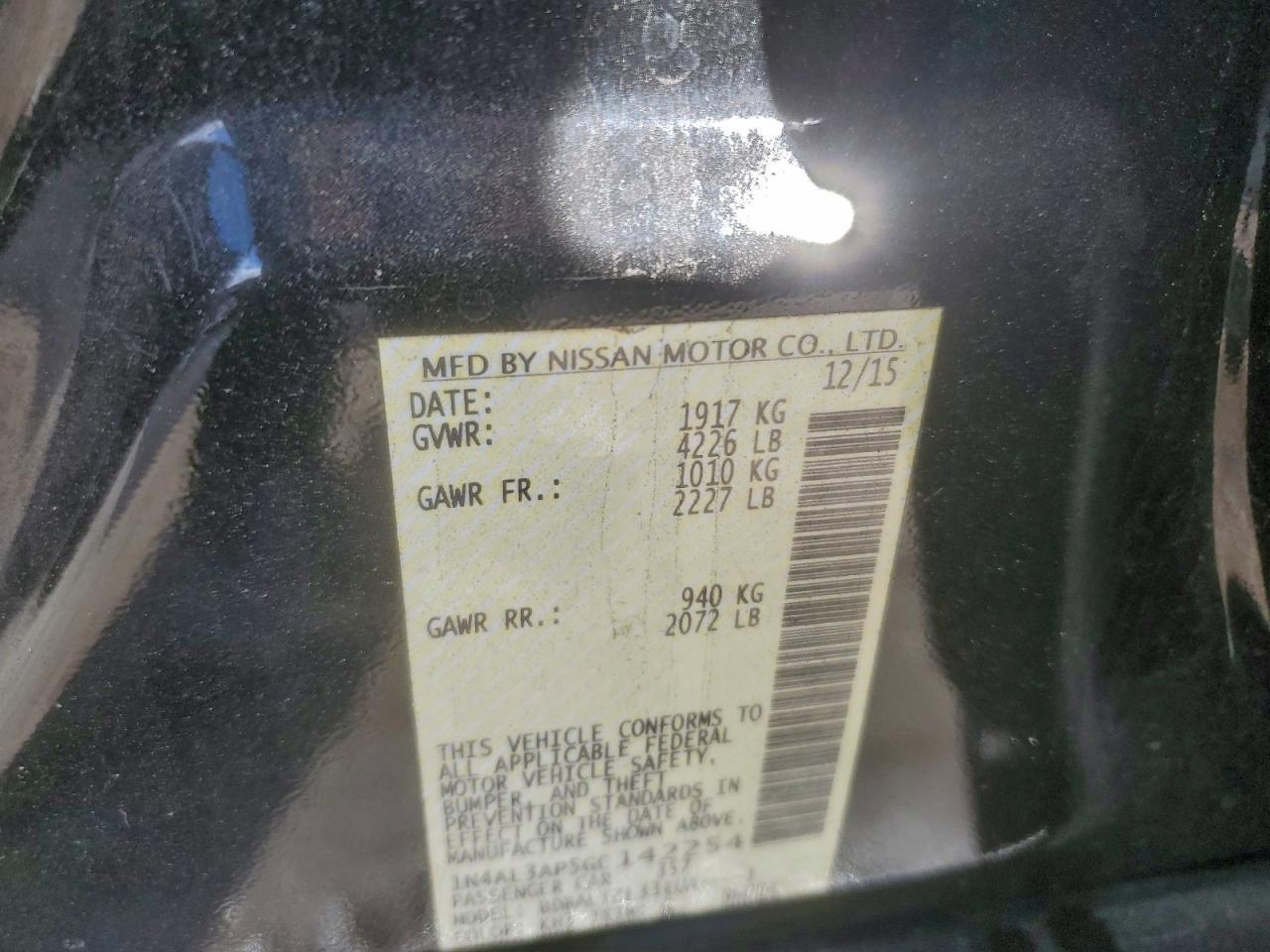 2016 NISSAN ALTIMA