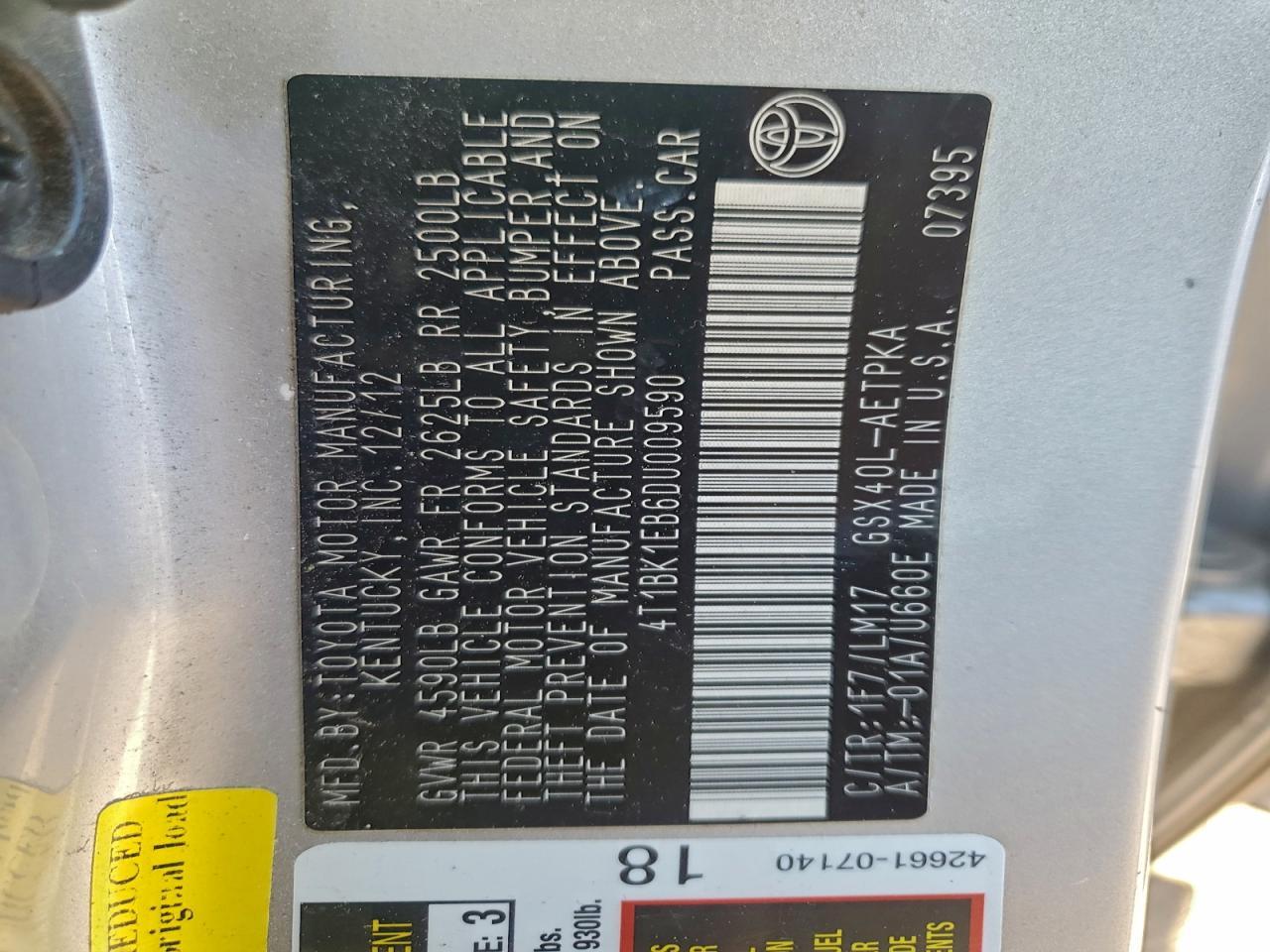 2013 TOYOTA Avalon