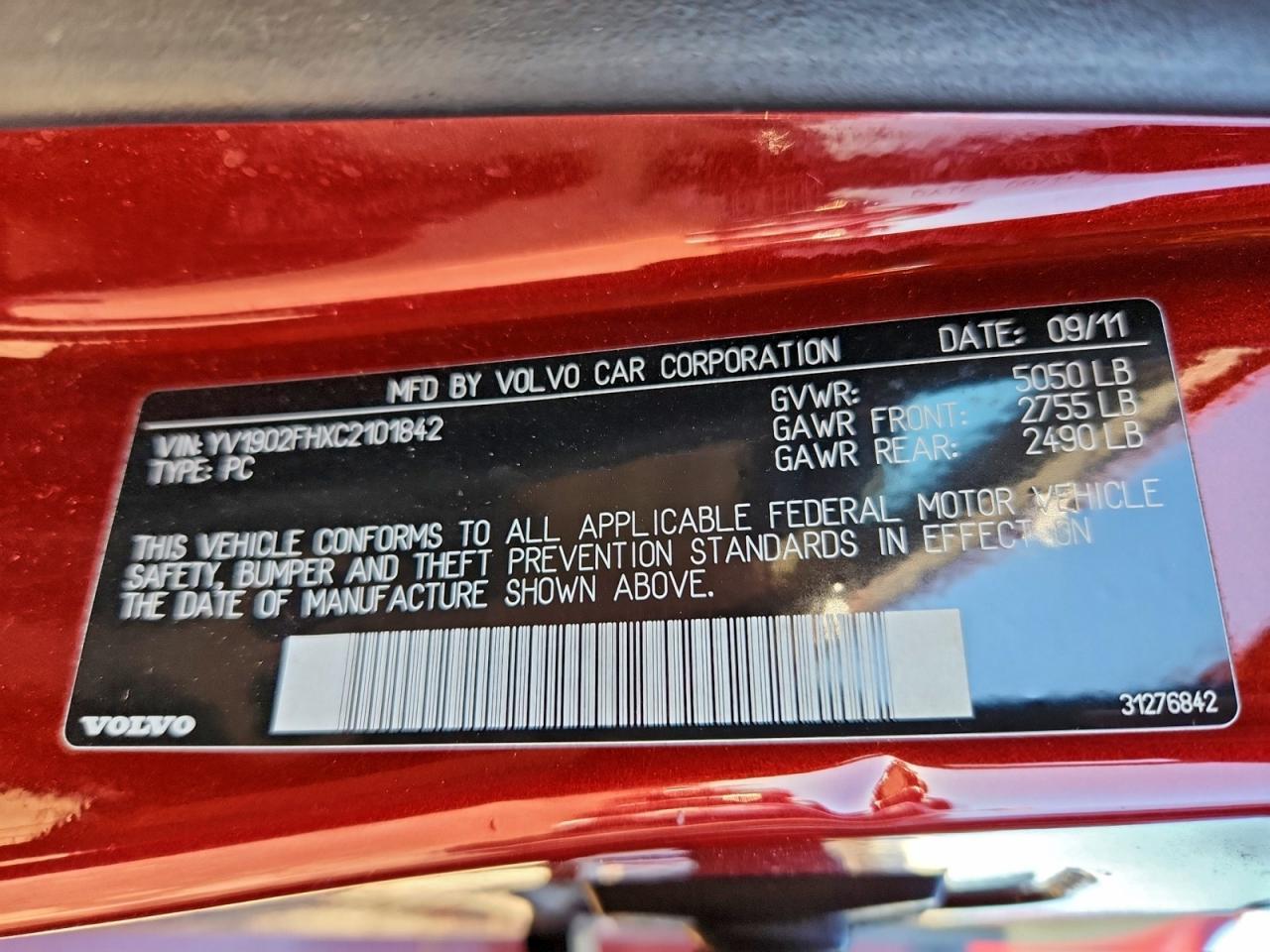 2012 VOLVO S60