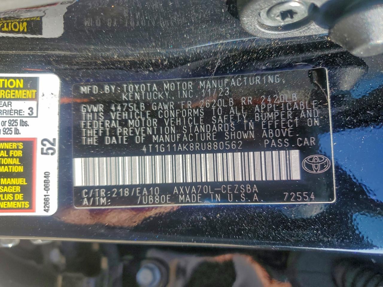 2024 TOYOTA CAMRY
