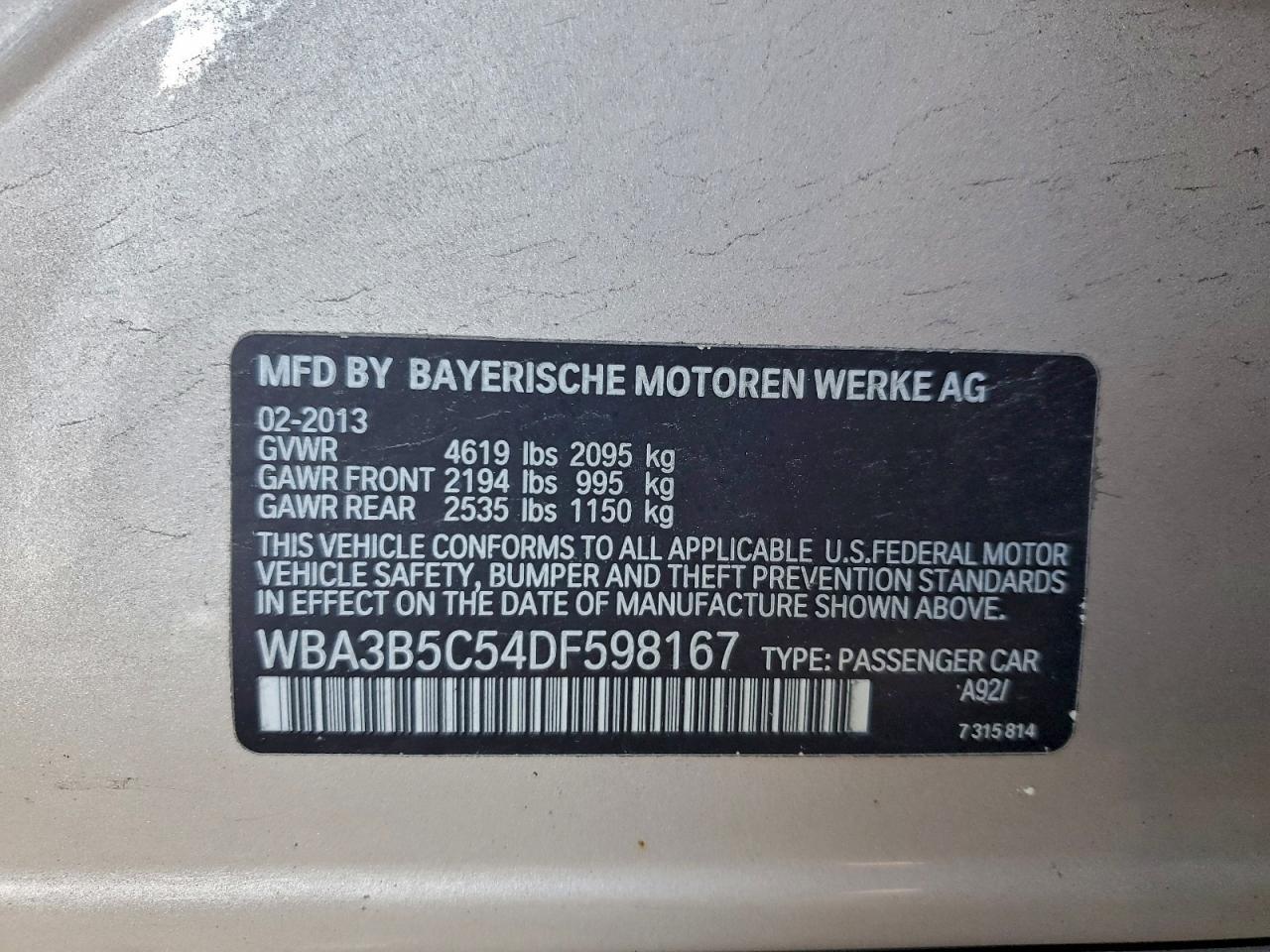 2013 BMW 3 SERIES