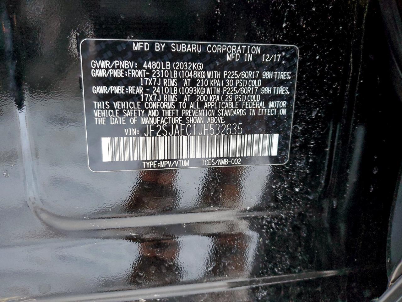2018 SUBARU FORESTER