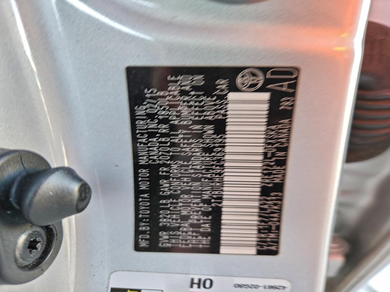 2015 TOYOTA COROLLA