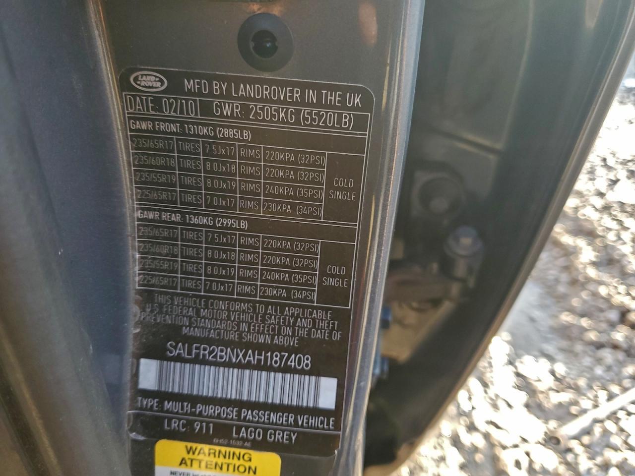 2010 LAND ROVER LR2