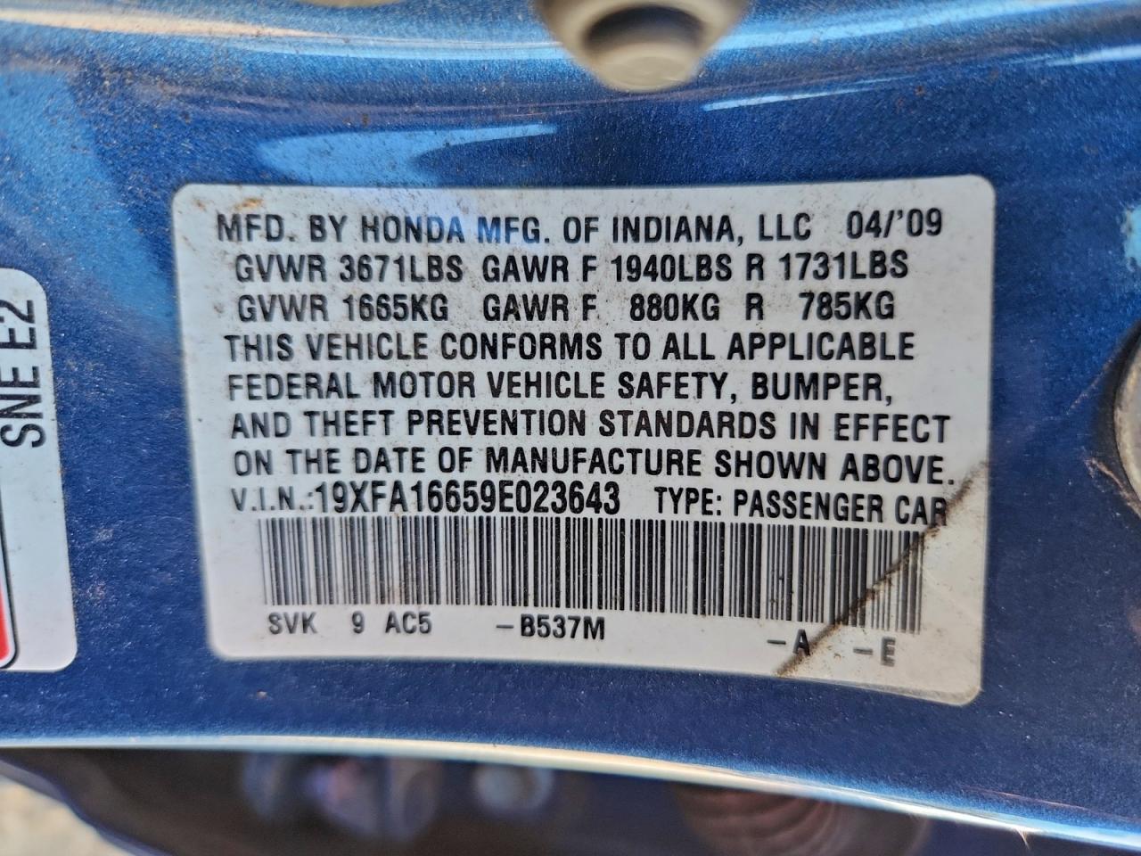 2009 HONDA CIVIC
