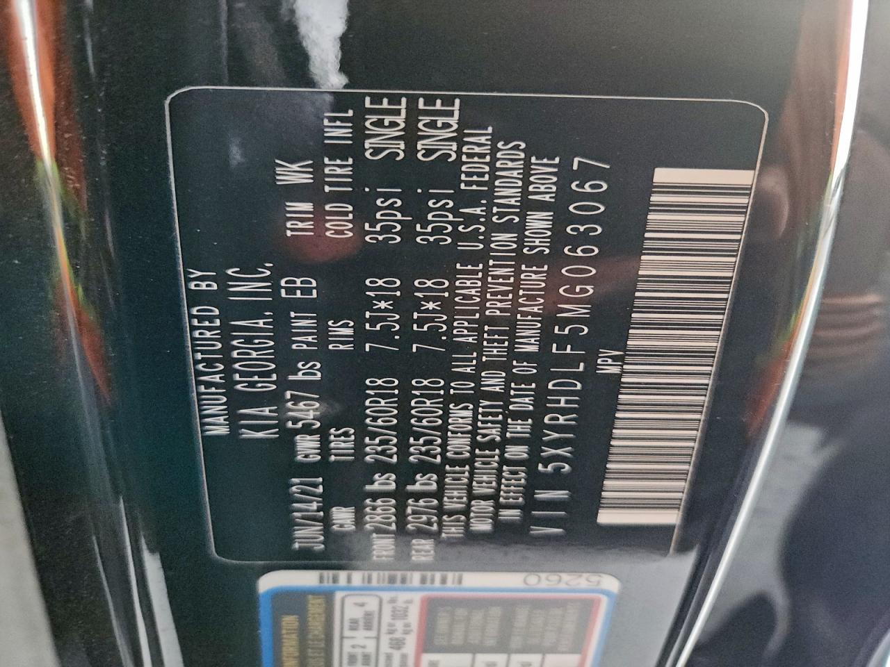2021 KIA SORENTO