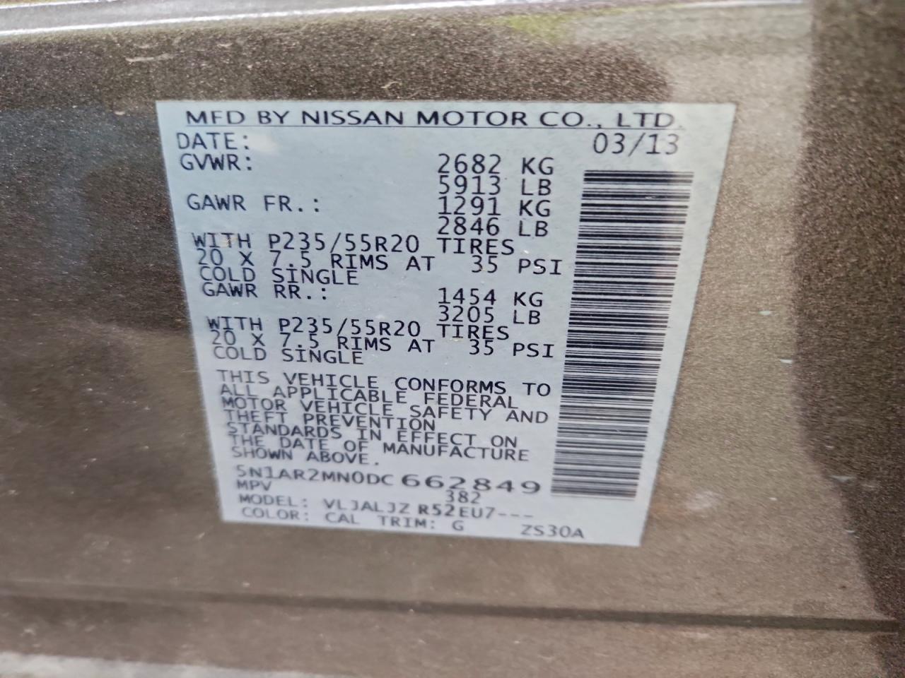 2013 NISSAN PATHFINDER