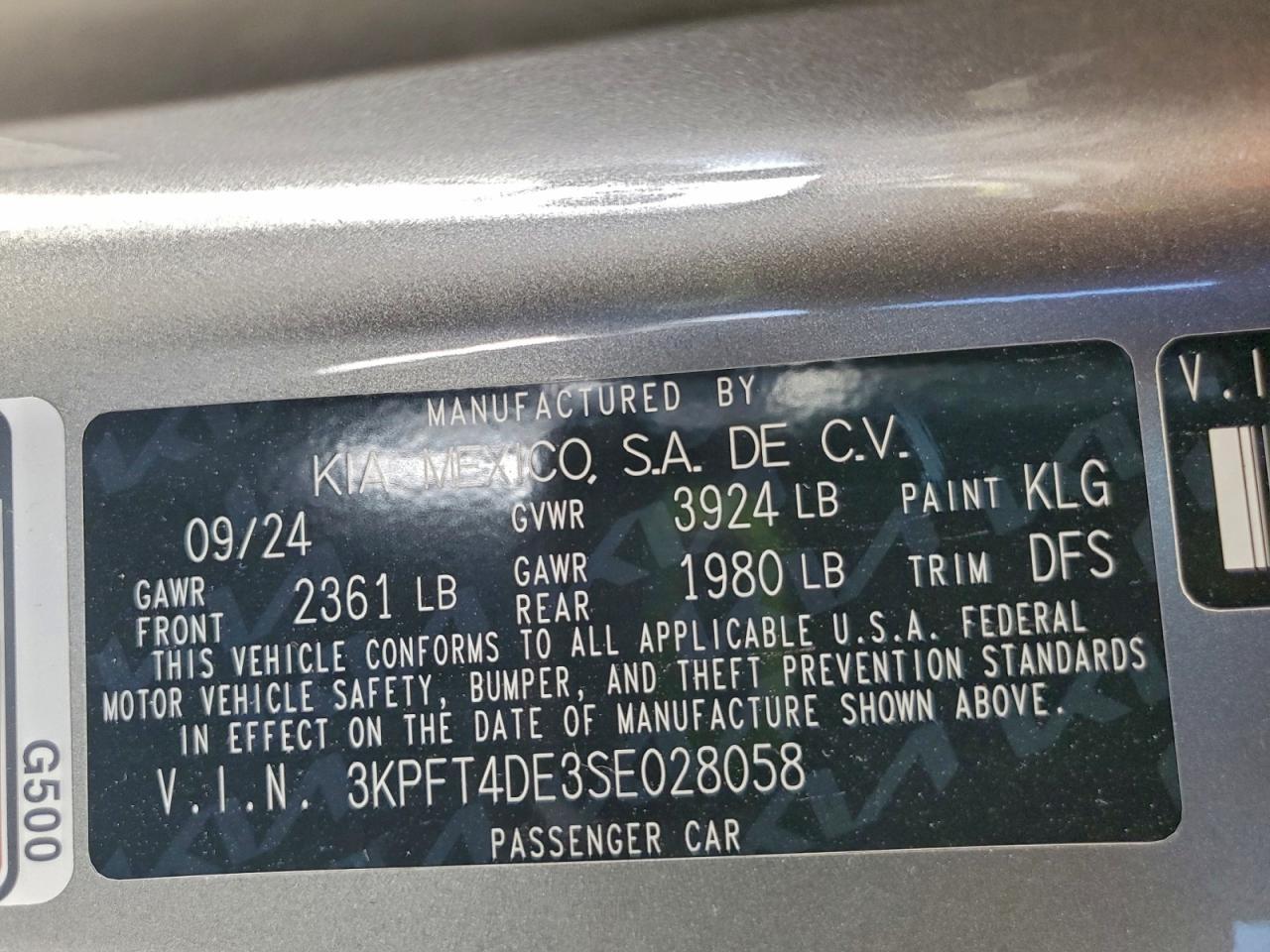 2025 KIA K4