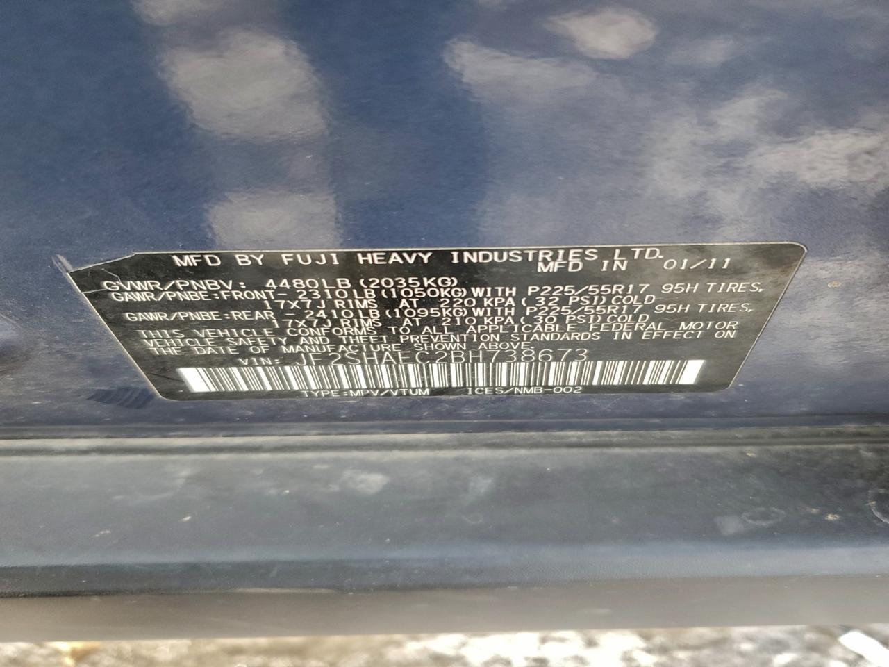 2011 SUBARU FORESTER