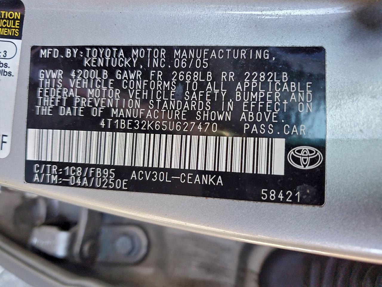 2005 TOYOTA CAMRY