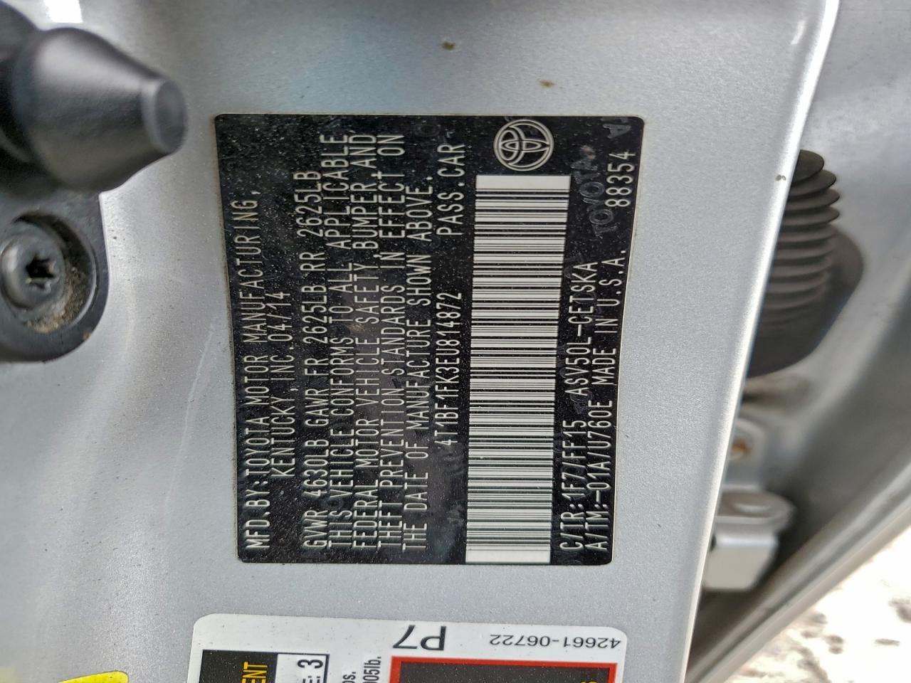 2014 TOYOTA CAMRY