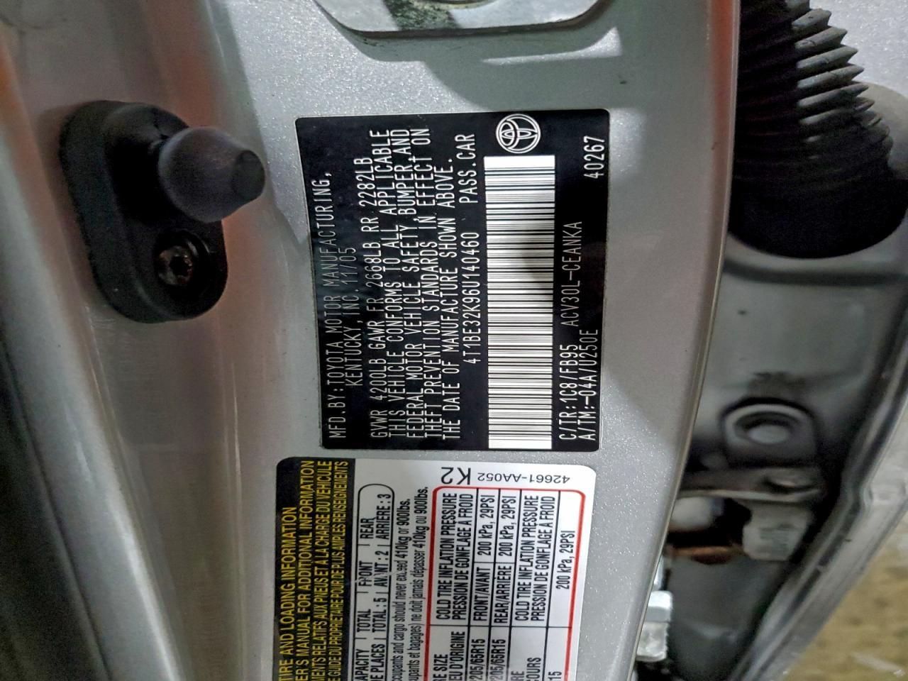 2006 TOYOTA CAMRY