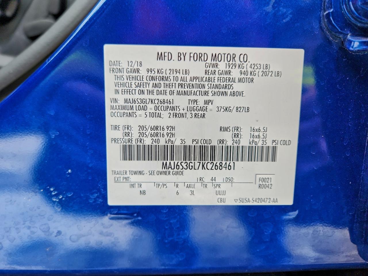 2019 FORD EcoSport