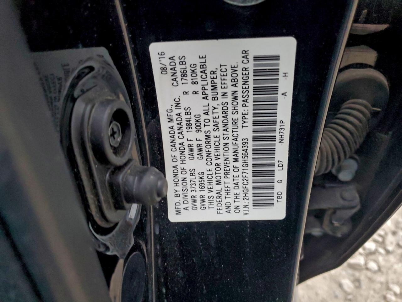 2016 HONDA CIVIC