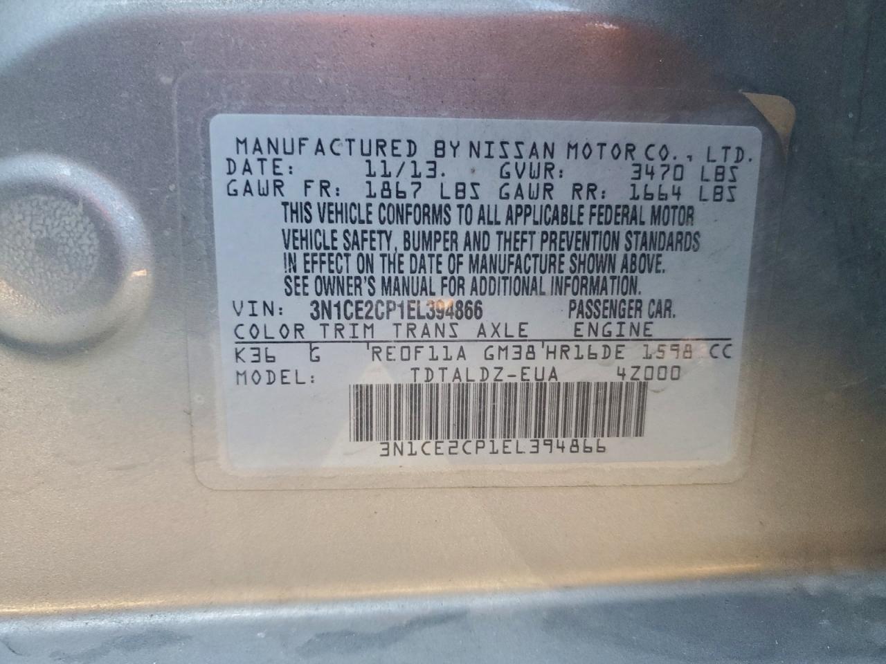 2014 NISSAN Versa Note